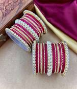 Ethnic pearl kundan set