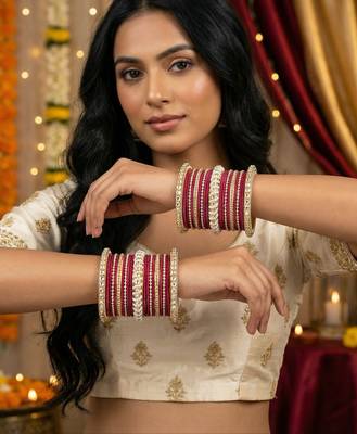 Ethnic pearl kundan set 3