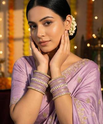Ethnic pearl kundan set 3