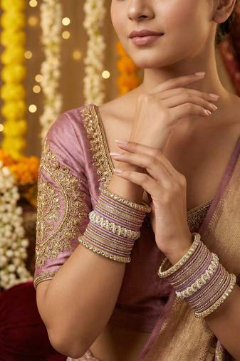 Ethnic pearl kundan set