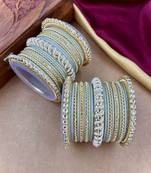 Ethnic pearl kundan set