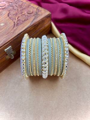 Ethnic pearl kundan set 3