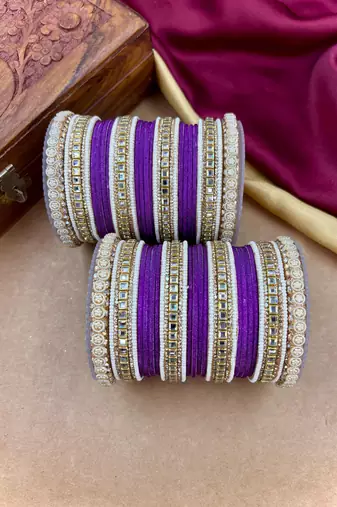 Traditional kundan bangles
