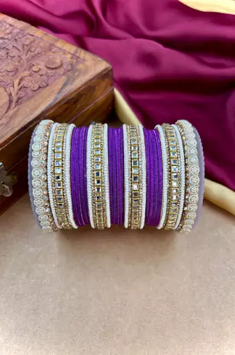 Traditional kundan bangles