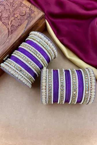 Traditional kundan bangles