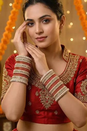 Traditional kundan bangles