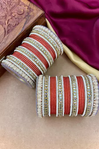 Traditional kundan bangles