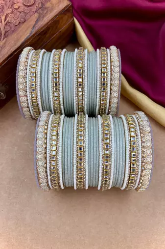 Traditional kundan bangles