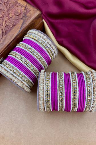 Traditional kundan bangles