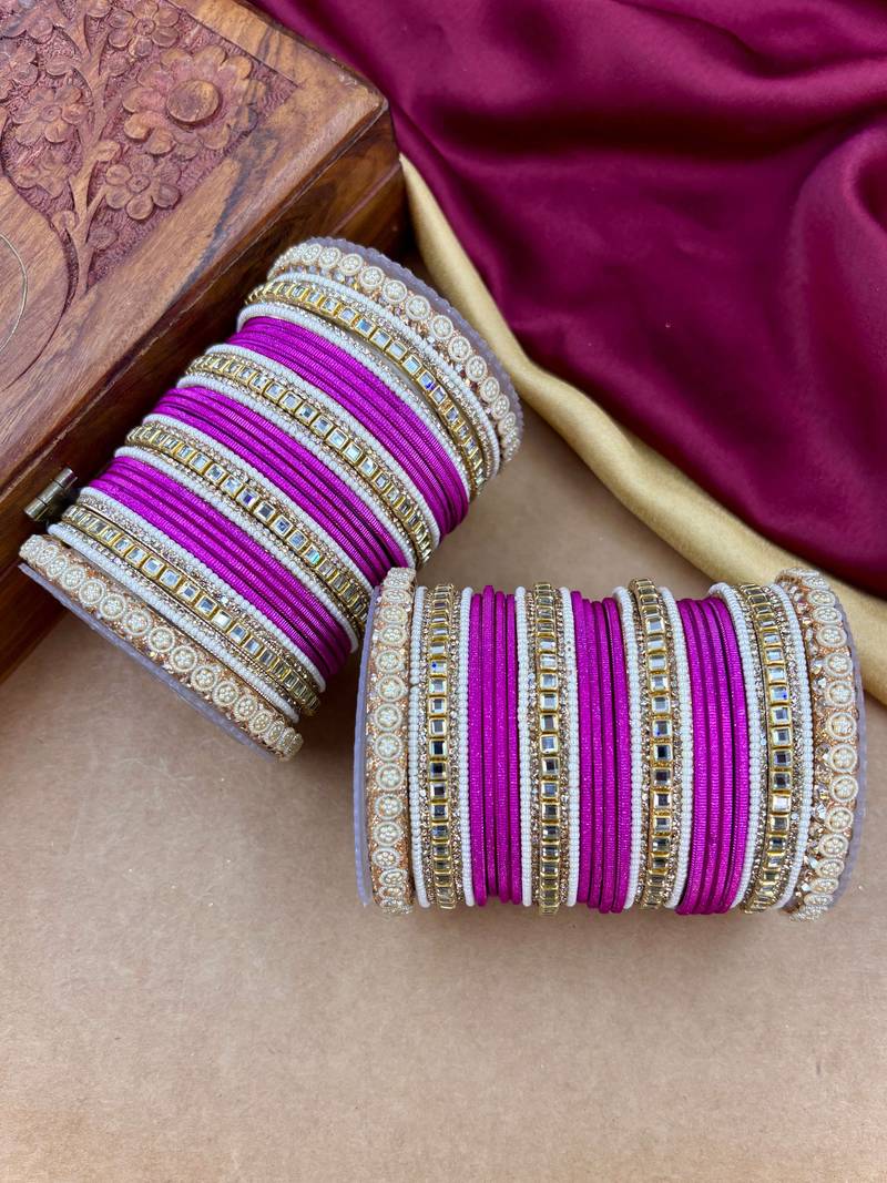 Traditional kundan bangles