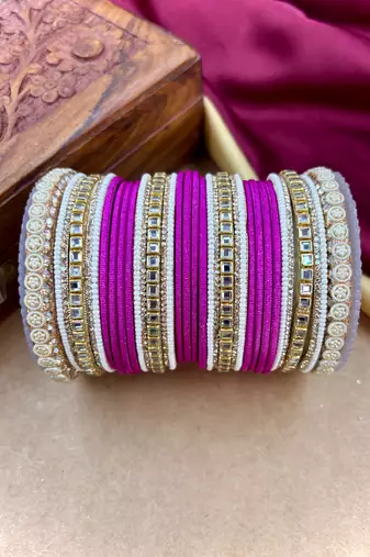 Traditional kundan bangles