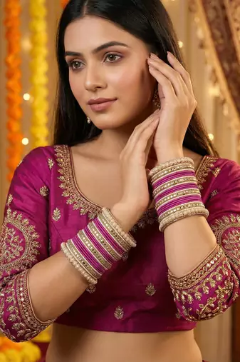 Traditional kundan bangles