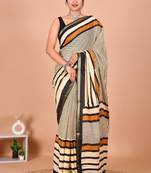 Multicolor bagru block print cotton zari sarees with running blouse