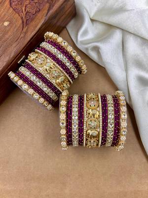 Designer falsa silk thread bangles set 3