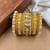 Designer yellow silk thread bangles set