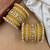 Designer yellow silk thread bangles set