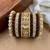 Designer maroon silk thread bangles set