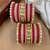 Designer rani silk thread bangles set