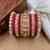 Designer rani silk thread bangles set