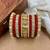 Designer red silk thread bangles set