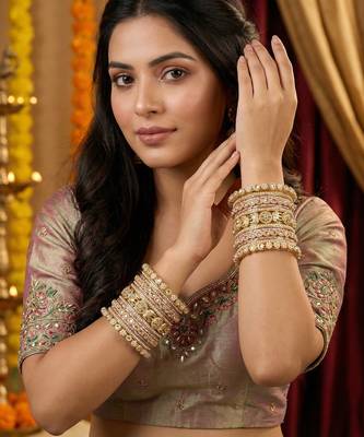 Pink wedding bangle set 2