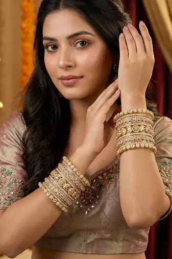 Pink wedding bangle set