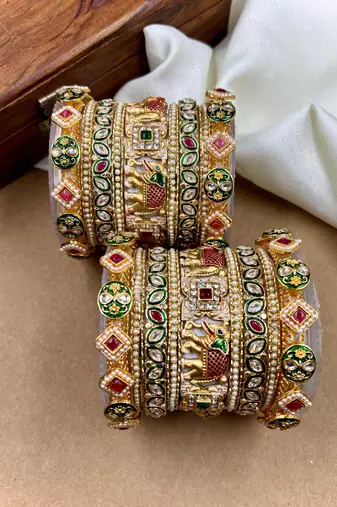 Polki heritage bridal bangles