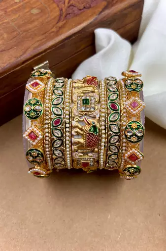 Polki heritage bridal bangles