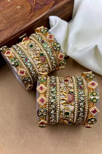 Polki heritage bridal bangles