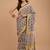 Multicolor cotton hand block printed mulmul sarees with attach printed blouse