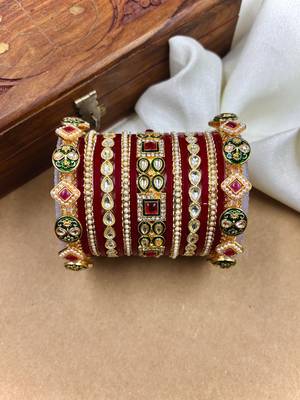Polki kundan punjabi chuda set 1