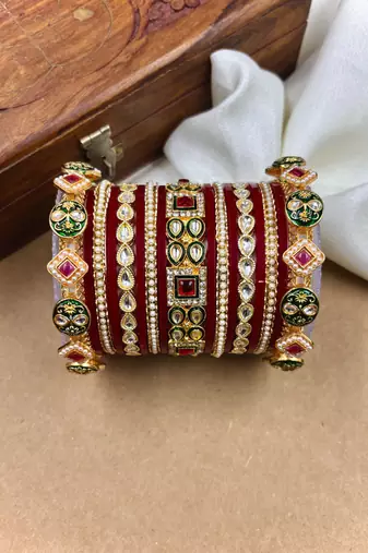Polki kundan punjabi chuda set