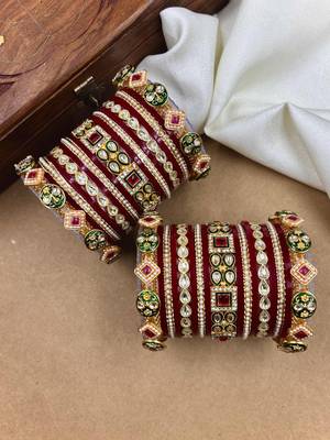 Polki kundan punjabi chuda set 3