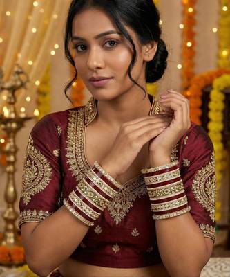 Bridal kundan punjabi chuda set 3