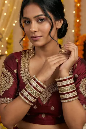 Bridal kundan punjabi chuda set