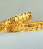 Magnificent Mahalaxmi Gold Plated Bangles - JFL