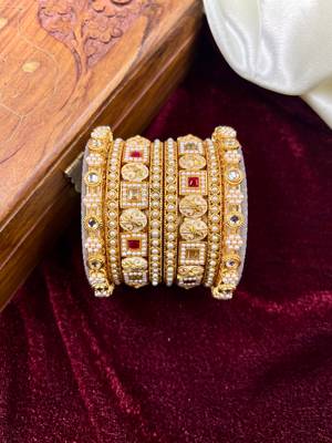 Traditional pearl gold bangles 2