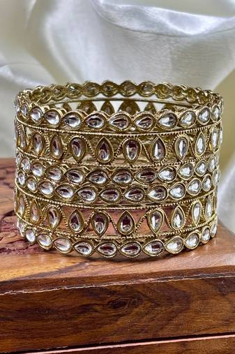 Antique kundan bangles set