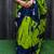 Green soft mul cotton saree with unstiched attached blouse piece