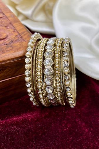 Bridal antique diamond bangles