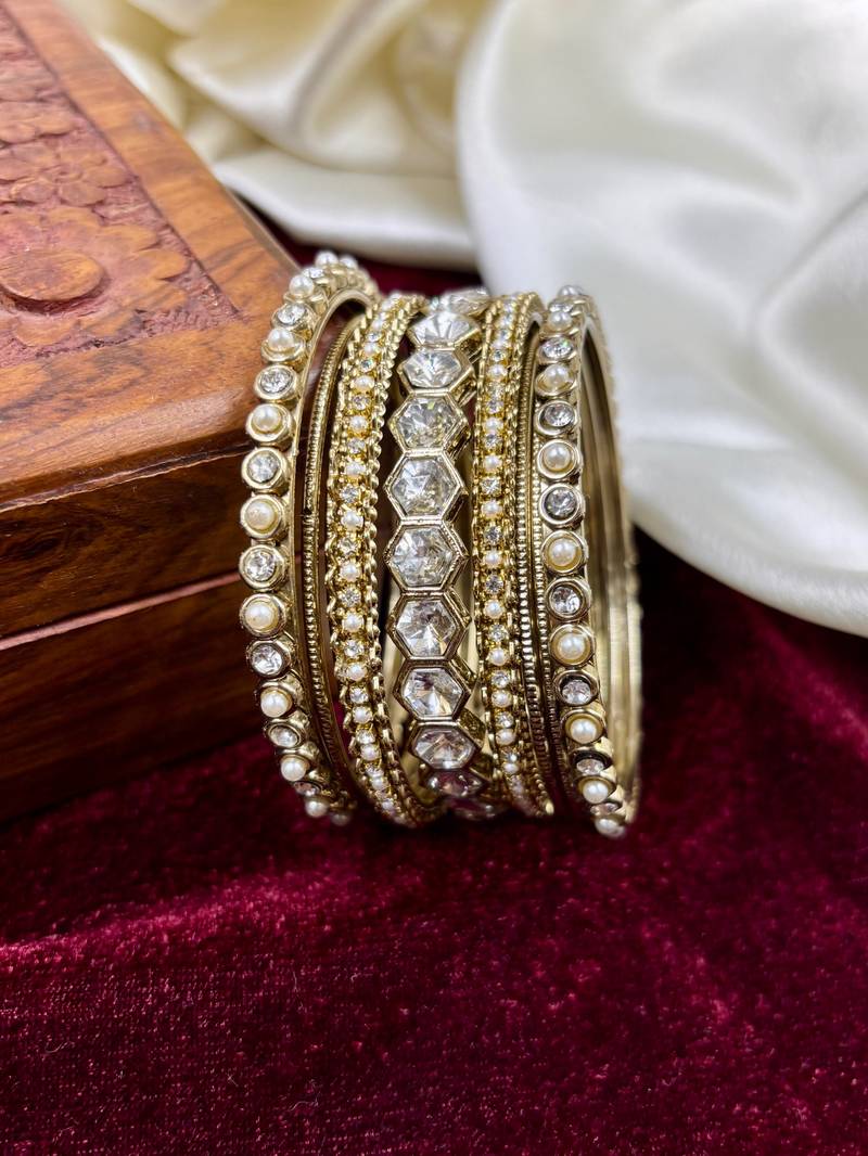 Bridal antique diamond bangles