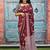 Maroon soft mul cotton saree with unstiched attached blouse piece