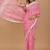 Pink soft mul cotton saree with unstiched attached blouse piece