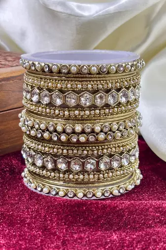 Bridal antique diamond bangles