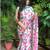 Multicolor soft mul cotton saree with unstiched attached blouse piece