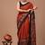 Maroon soft mul cotton saree with unstiched attached blouse piece