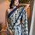 Off white soft mul cotton saree with unstiched attached blouse piece