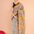 Multicolor maheshwari silk saree with woven borders and beautiful hand block print