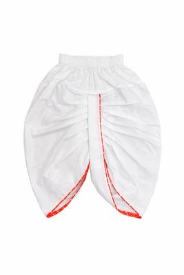 Boys white cotton angrakha kurta dhoti set     holi special edition 5