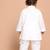 Boys white pure cotton kurta pyjama set with eid mubarak print
